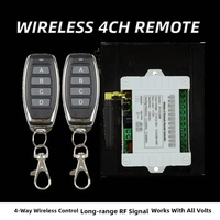 Relais sans fil DC12V DC24V DC36V 10A, interrupteurs de télécommande RF 433MHz 4 canaux, module de télécommande d'apprentissage Century Aoke 10-50m