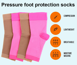 Vớ thể thao bảo vệ bằng nylon unisex tùy chỉnh với phần hỗ trợ mắt cá chân nửa hở ngón - Product Image 2