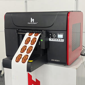 Планшетный принтер Hanrun для настольного УФ-компьютера, цифровой 3d УФ-принтер DTF для этикеток с логотипом, металлическая наклейка - Product Image 1