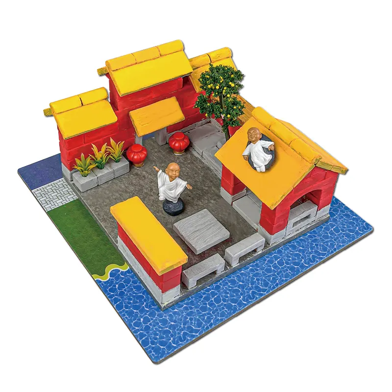 MINI giocattoli MASTER Intelligence giocattoli da costruzione giocattoli educativi Mini architettura costruire vera casa mattoni di cemento giocattolo