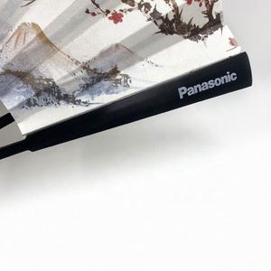 Éventail pliable classique en tissu de bambou japonais de haute qualité, personnalisé, peint, avec pochette, thème Amour, Guangdong, vente en gros - Product Image 4