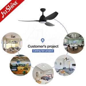 1stshine LED ventilateur de plafond multicolore abs haut volume silencieux moteur dc ventilateur de plafond avec éclairage dimmable - Product Image 5