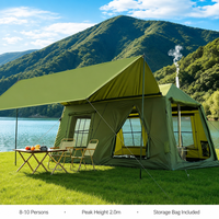 Tente de camping gonflable 3*4m 8-10 personnes 420D Oxford anti-explosion TPU colonne d'air étanche PU3000 Glamping familial en plein air