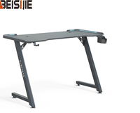 Bureau de jeu BEISIJIE KZ-1 Z-Frame en fibre de carbone avec éclairage RGB et fonctionnalités e-sport