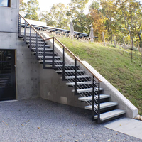 Escaliers extérieurs préfabriqués Prima en métal, aluminium, acier, escaliers extérieurs, vente chaude
