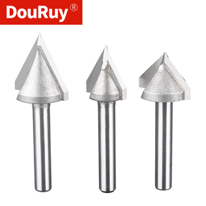 Douruy 6mm 8mm 12.7mm hai sáo 3D góc cắt/Góc phay cắt/chamfer công cụ phay cắt - Product Image 3