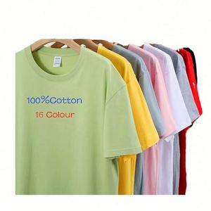 Design Custom 100% Cotton 180gsm Summer <b>T</b>-Shirt Promotional Wholesale Screen Print Round Neck Oversized-Low Price OEM ODM - Product Image 1