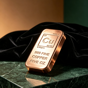 Lingote de Cobre de 5 Onzas, 99.9% Puro, Rectangular, con Relieve, Artículo Coleccionable, Artesanía Metálica Moderna, para Regalo Empresarial y Muestra Química - Product Image 4