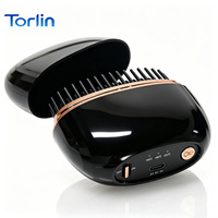 Cepillo Alisador de Cabello Eléctrico Negro Personalizado con Logotipo Torlin, Inalámbrico, Mini, Portátil