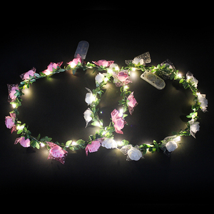 La décoration de <span class=keywords><strong>mariage</strong></span> a mené le bandeau pour la partie/filles a mené le bandeau de fleur - Product Image 4