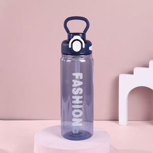 Bouteille d'eau en plastique PC transparente de grande capacité, réutilisable, de couleur unie, avec fonction à un bouton, pour la pratique du sport - Product Image 6
