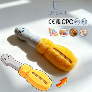 Uyeah OEM/ODM, Fábrica con MOQ Bajo, <span class=keywords><strong>Muñeco</strong></span> de Peluche Personalizado con Forma de Martillo, Destornillador y Sierra, Juguete de Herramientas de Peluche Suave de Algodón, Regalo de Marca - Product Image 3