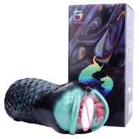 GEEBA Realistische Vagina Männlicher Masturbator Penis-Simulator Tiefer Schlangenloch-Masturbator Oral-Sexpuppe für Erwachsene Penis-Trainer 18+ Shop