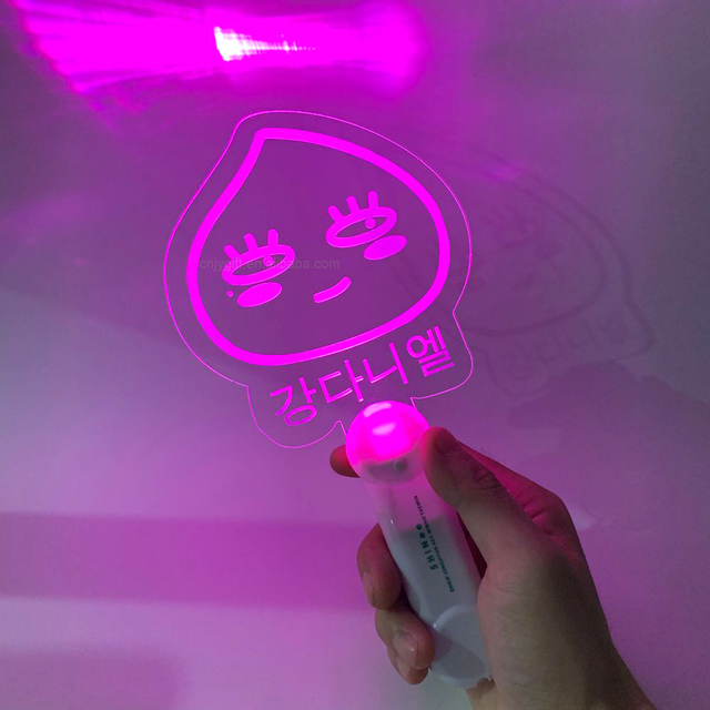Concert Party Events Customized LOGO Acrylic Light Stick LED Glow Sticks Fan's Club Cheering Prop LED Light up Stick