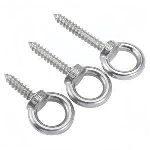 Perno de ojo de tornillo autorroscante Capacidad de carga <span class=keywords><strong>500</strong></span> Lbs Gancho de ojo de tornillo grande de madera - Product Image 3