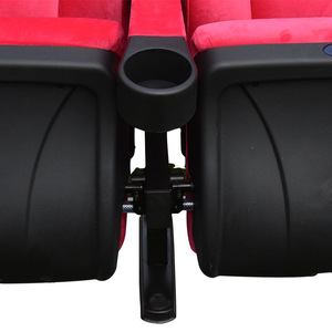 เก้าอี้โรงหนังหุ้มกำมะหยี่สีแดงพร้อมที่วางแก้ว รุ่น MZ-Y05 จาก Mingzhong Furniture - Product Image 5