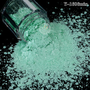 1 kg de purpurina gruesa mate de colores <span class=keywords><strong>pastel</strong></span> blanco, <span class=keywords><strong>amarillo</strong></span> y rojo, mezcla de PET para decoración de slime, fiestas de Halloween y <span class=keywords><strong>uñas</strong></span> - Product Image 5