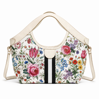 Sac à bandoulière élégant vintage pour femme en cuir PU imperméable avec doublure en polyester et motif floral, idéal pour les trajets quotidiens, le shopping et le bureau