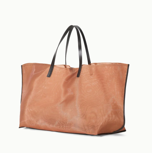 Sac fourre-tout de plage spacieux pour femme avec logo personnalisé OEM, résistant à l'usure, en maille, avec larges bretelles, sac <span class=keywords><strong>d</strong></span>écontracté pour l'extérieur - Product Image 4