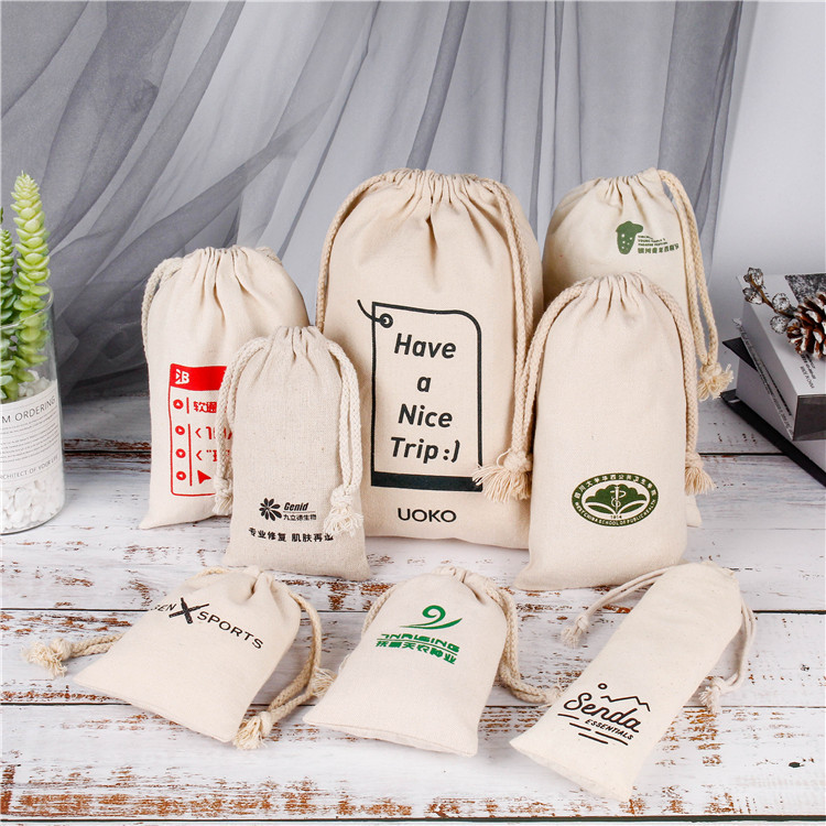 Оптовая продажа 100%, маленькая большая ярмарка, льняная Органическая Муслиновая хлопчатобумажная Холщовая Сумка на шнурке с индивидуальным принтом, белая, высокого качества