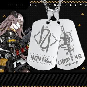 สร้อยคออะนิเมะสำหรับเด็กผู้หญิง, จี้เหล็กไทเทเนียม Ump45แฟชั่นฮาโลวีนของขวัญสำหรับผู้ชายผู้หญิงคอสเพลย์ - Product Image 1