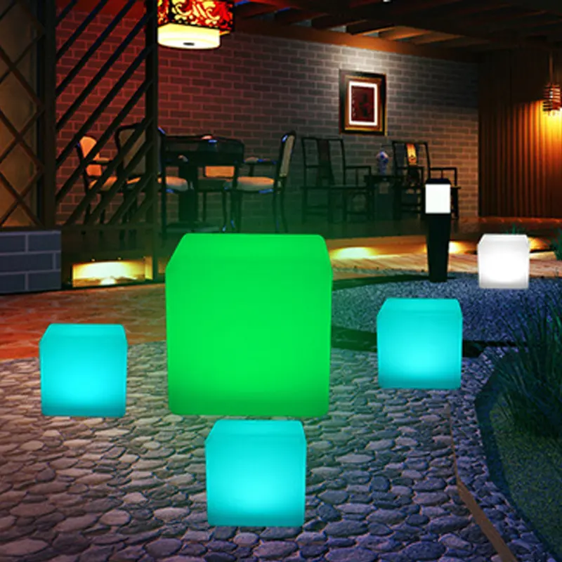 야외 조명 가구 나이트 클럽 파티 LED 큐브 방수 Led 큐브 의자 조명