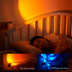 Augenschonende Tischlampe mit Touch-Steuerung LED-Schreibtischlampe mit Projektionslicht Sonnenuntergangslicht Abnehmbare Taschenlampe LED-Tischleuchte - Product Image 4