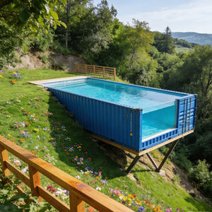 Piscina de Fibra de Vidrio para Jardines Grandes, Resistente a los Rayos UV y Ecológica para Diversión al Aire Libre Durante Todo el Año - Product Image 1