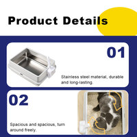 Bac à litière pour chat en acier inoxydable extra large avec fonction de nettoyage facile et toilette automatique pour chat à côtés hauts