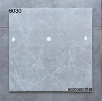 Carreaux de sol en céramique gris antidérapants, design moderne, 600x600, aspect marbre brillant, pour salon et salle de bain