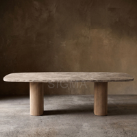 Ensemble table et chaises de salle à manger de luxe moderne pour intérieur, maison, villa, hôtel, restaurant