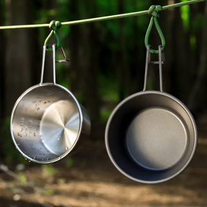 Marmite de camping en acier inoxydable 300 ml, design minimaliste, pour cuisson extérieure, sans couvercle, qualité résidentielle - Product Image 2