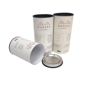 บรรจุภัณฑ์กล่องกระดาษแข็งเกรดอาหาร ทรงกระบอก ฝาปิดโลหะแบบกำหนดเอง หลอดกระดาษคราฟท์สำหรับชา - Product Image 4