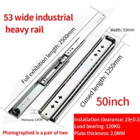 Glissières de tiroir AOLISHENG 53 mm à double verrouillage et fermeture amortie, robustes, pour camping-cars, ateliers, armoires industrielles et de cuisine