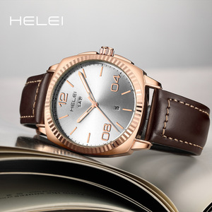 Montre pour homme authentique transfrontalière, mode, quartz, bracelet en cuir, affichage du calendrier et de la semaine - Pièces - Product Image 4