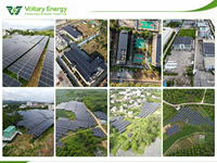 Sistema Solar Híbrido de 20 kW, Paneles Solares Monocristalinos de Silicio MPPT, Kit de Sistema de Paneles Solares Fuera de la Red con Batería de Iones de Litio