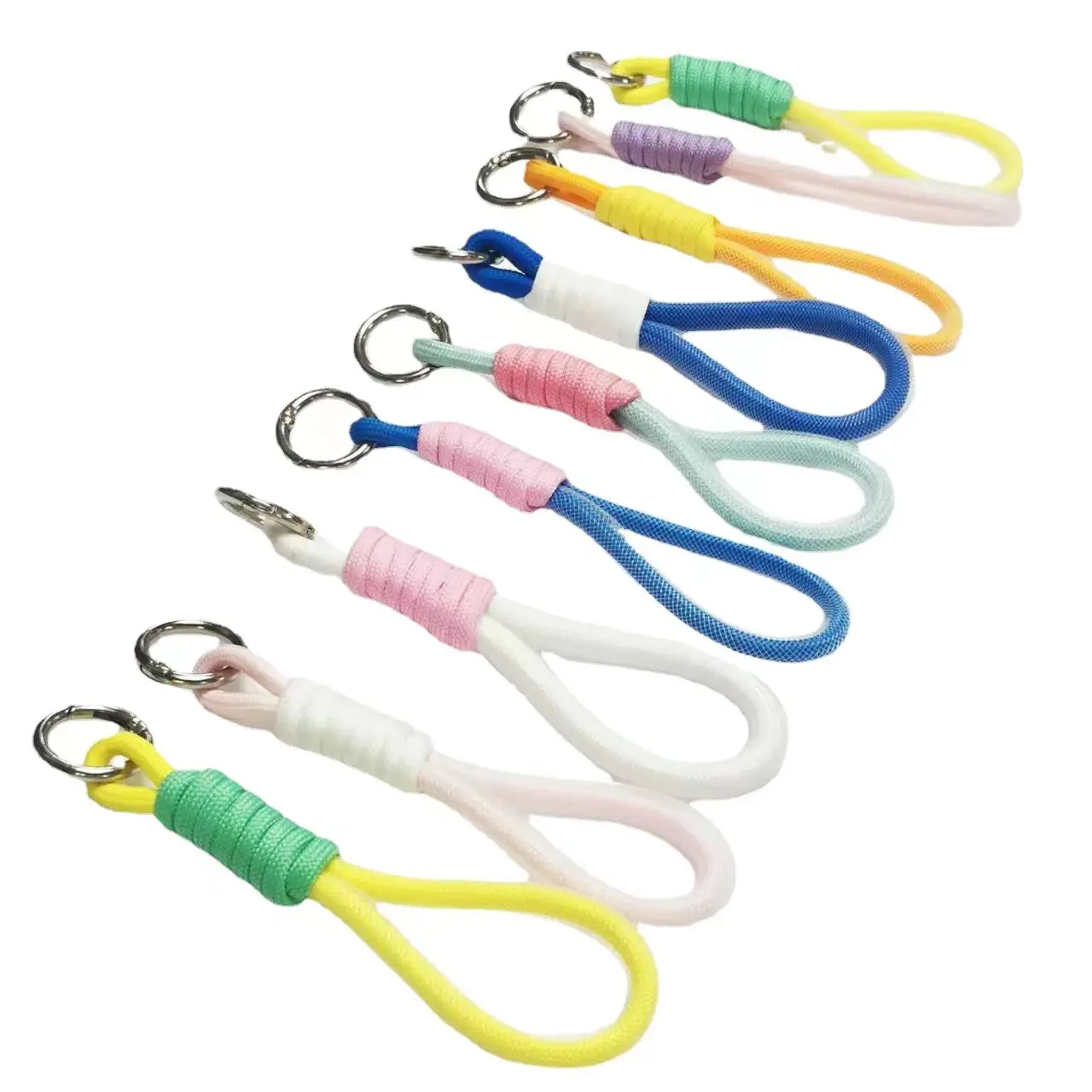 유행 컬러 휴대 전화 끈 짠 휴대 전화 벨트 여성 가방 열쇠 고리 끈에 적용 가능한 베스트 셀러