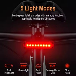 Nhanh Chóng Xe Đạp Đuôi Ánh Sáng Xe Đạp Đèn Xe Đạp An Toàn Cảnh Báo Phía Sau Ánh Sáng Có Thể Sạc Lại LED Xe Đạp Phía Sau Đi Xe Đạp Ánh Sáng - Product Image 3