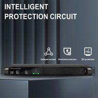 OEM 핫 세일 T1000 프로페셔널 2채널 1U 슬림 메탈 파워 앰프 1000W*2 DJ 카라오케용