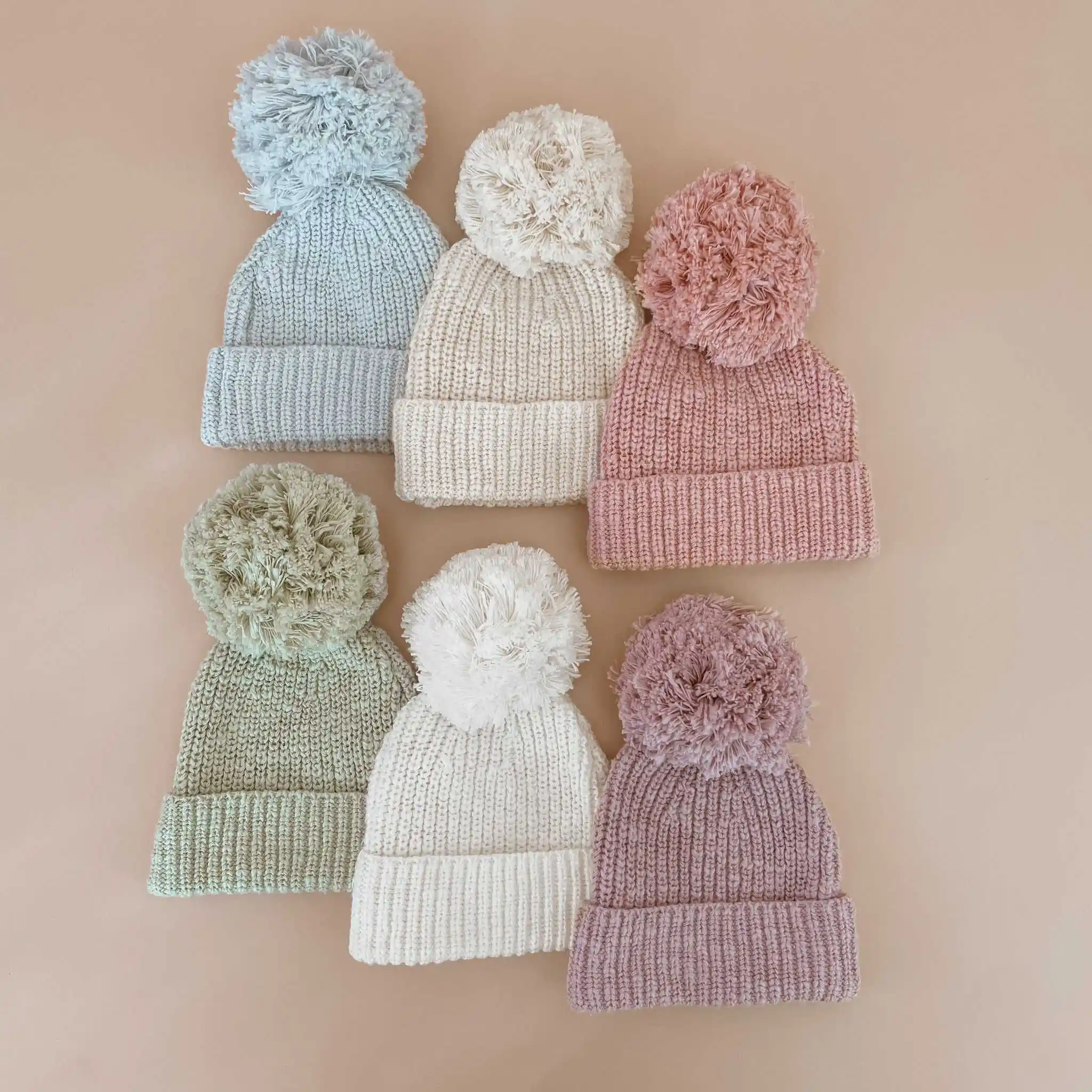 Mùa Đông Trẻ Sơ Sinh Bé Mũ Len Ấm Áp Màu Rắn Thời Trang Trẻ Em Beanie Trẻ Em Trẻ Sơ Sinh Toddler Dệt Kim Hat