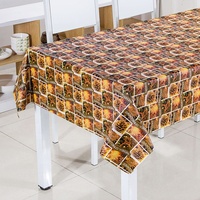 Nappe en PVC tissée à imprimé floral RNPT, résistante à la chaleur, imperméable, anti-taches, luxueuse et moderne pour la maison et les restaurants