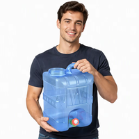 Réservoir d'eau portable avec robinet, conception à niveau d'eau visible, pour aventures en plein air et situations d'urgence