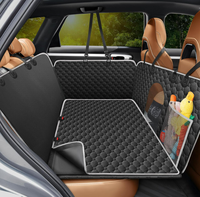 Housse de siège de voiture détachable 600D étanche pour hamac pour chien Support à fond dur pour extension de siège arrière anti-rayures 400lbs pour chiens