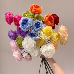 Roses artificielles Secret Garden, branche unique, en soie, faites à la main, décorations de mariage - Product Image 2