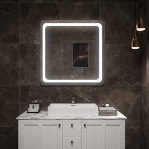 Miroir avec boîte à plantes intégrée pour la verdure dans une petite salle de bain - Product Image 3