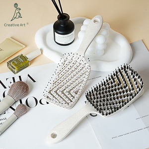 Cepillos de pelo personalizados al por mayor para mujer, <span class=keywords><strong>cepillo</strong></span> de pelo húmedo y seco de plástico de nailon, peine de pelo OEM y ODM - Product Image 1