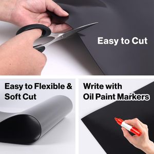 Rouleau d'aimant en ferrite souple sans adhésif, feuille magnétique flexible noire pour travaux manuels et découpes personnalisées - Product Image 6