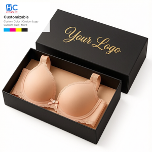 Boîte en papier pliante de luxe personnalisée pour l'emballage de lingerie et de sous-vêtements, boîte cadeau élégante à fermeture magnétique rigide, vente en gros - Product Image 1
