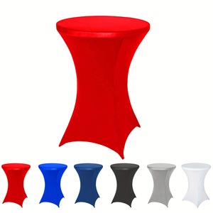 Mantel Redondo Negro Moderno Antideslizante para Mesa de Cóctel, Ideal para Fiestas y Bodas, Éxito de Ventas Transfronterizo - Product Image 4