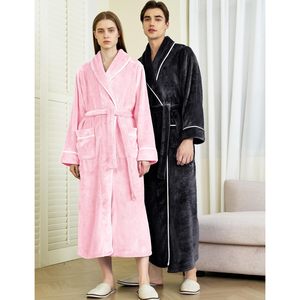 FOXA Peignoir long en polaire pour femme, longueur intégrale, chaud, pour l'hiver, avec ceinture et poches - Product Image 4
